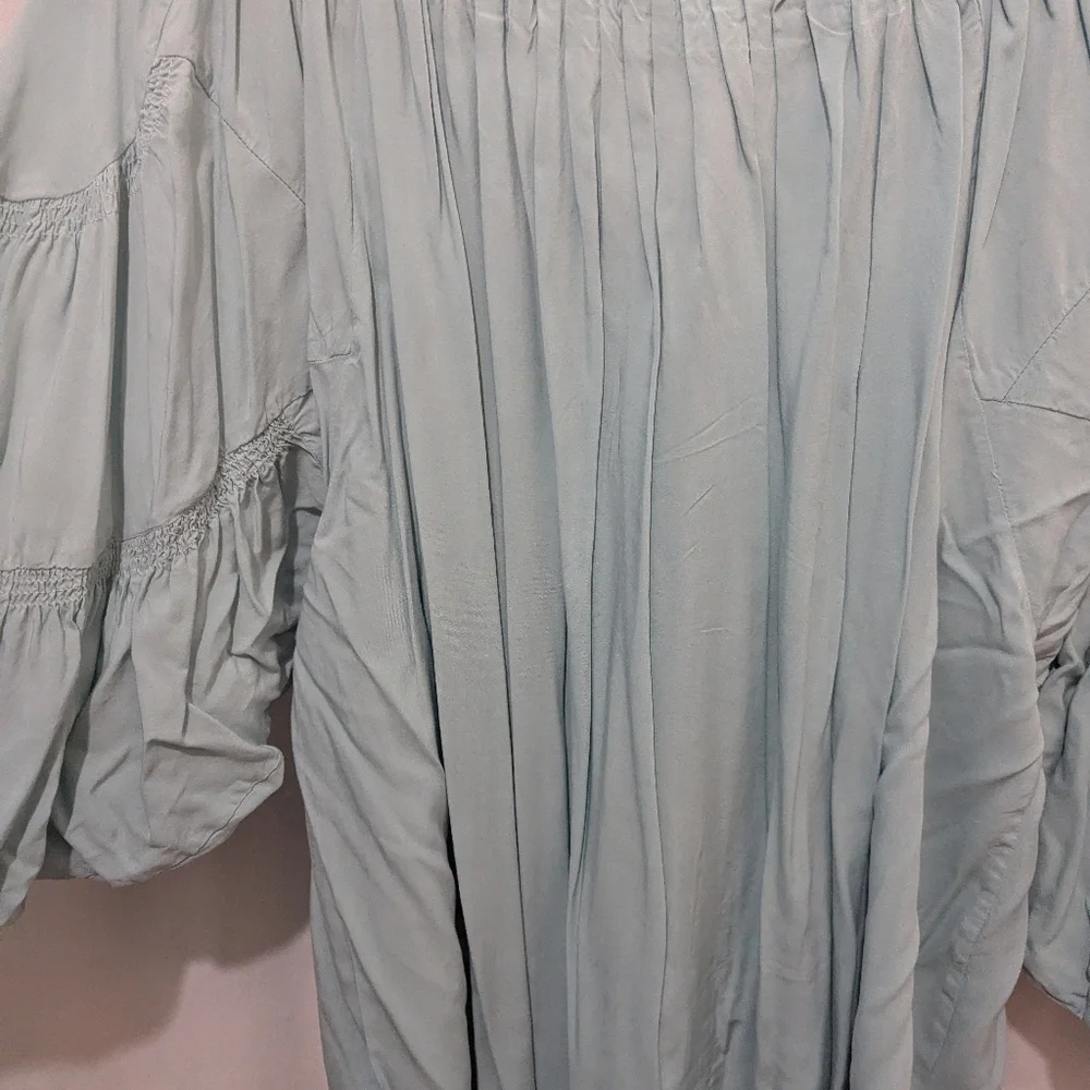 Sundance Blue Blouse With Flare Sleeves L - Picture 12 of 15